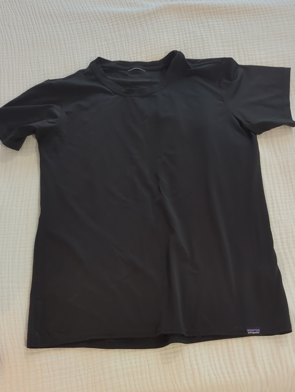 Patagonia Black Short-Sleeve Crewneck Performance Tee